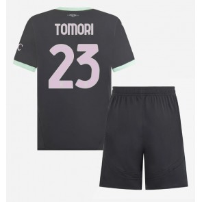 AC Milan Fikayo Tomori #23 Dětské Alternativní dres komplet 2024-25 Krátký Rukáv (+ trenýrky)